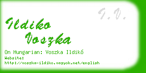 ildiko voszka business card
